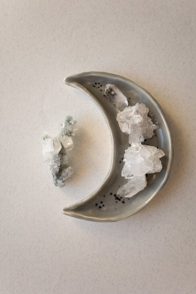 Handmade Wall Decorations of Salt Crystals and Seashell